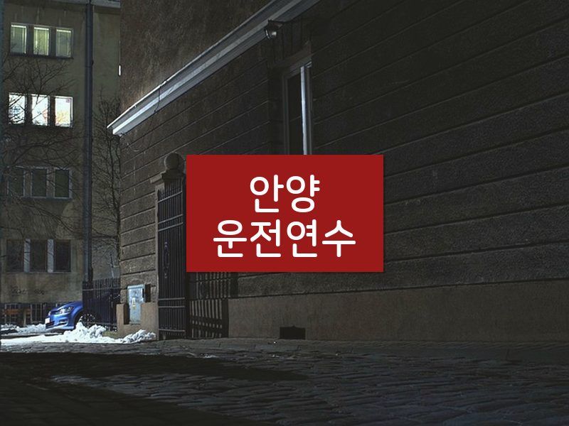 안양운전연수 후기