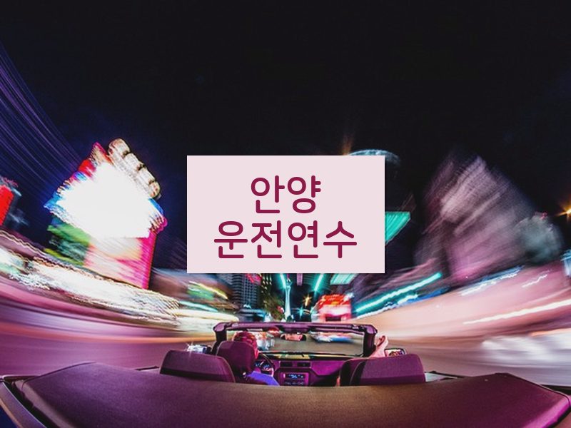 안양운전연수 후기