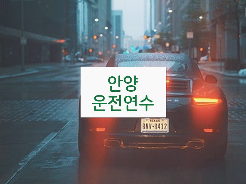 안양운전연수 후기
