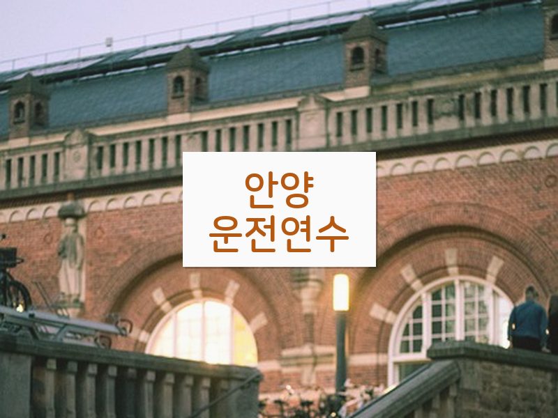 안양운전연수 후기